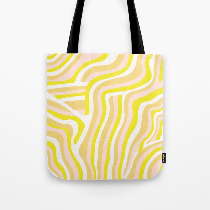 yellow zebra stripes Tote Bag Gallery Image 1