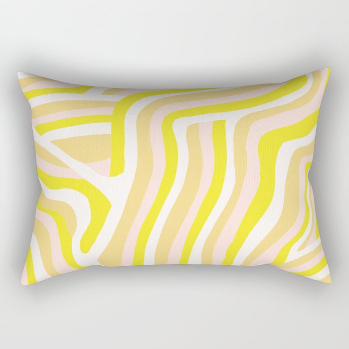 yellow zebra stripes Rectangular Pillow Gallery Image 2