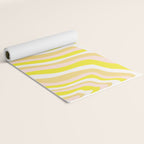 yellow zebra stripes Yoga Mat Gallery Image 2
