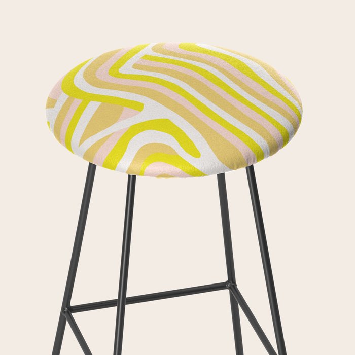 yellow zebra stripes Stool Gallery Image 2