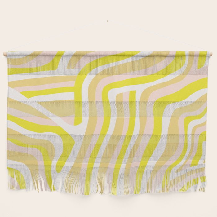 yellow zebra stripes Wall Hanging Gallery Image 1