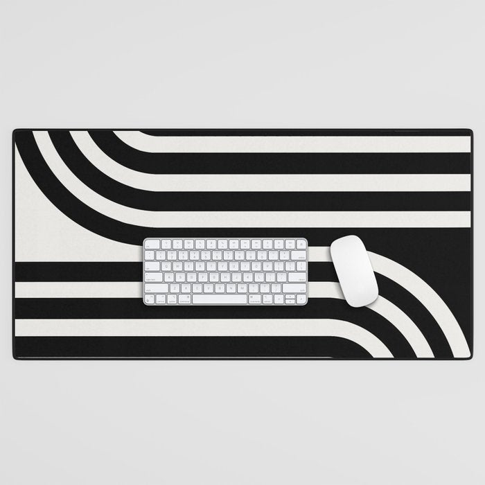 Bold Curvature Stripes XXXVI Desk Mat Gallery Image 1