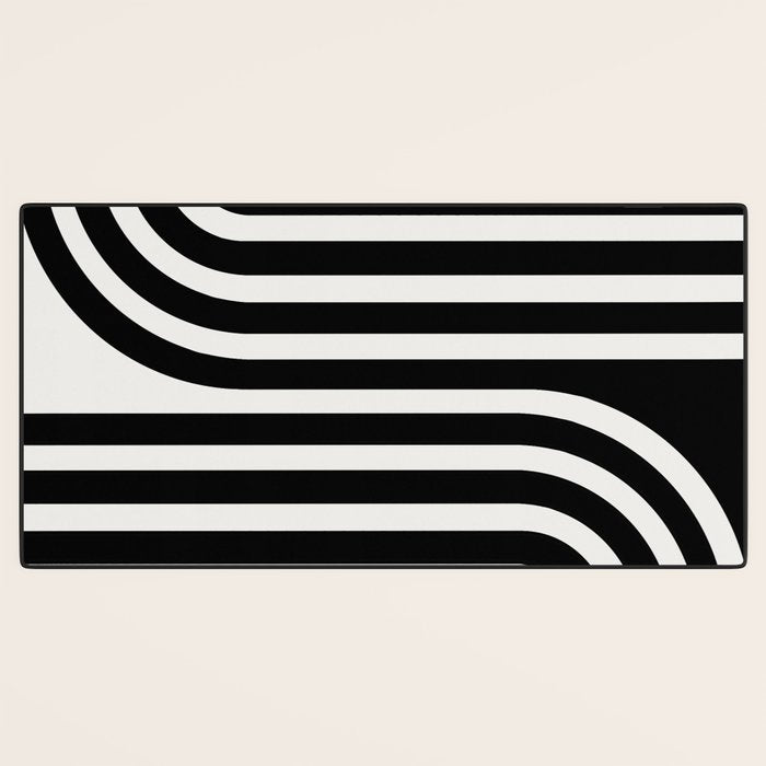 Bold Curvature Stripes XXXVI Desk Mat Gallery Image 3