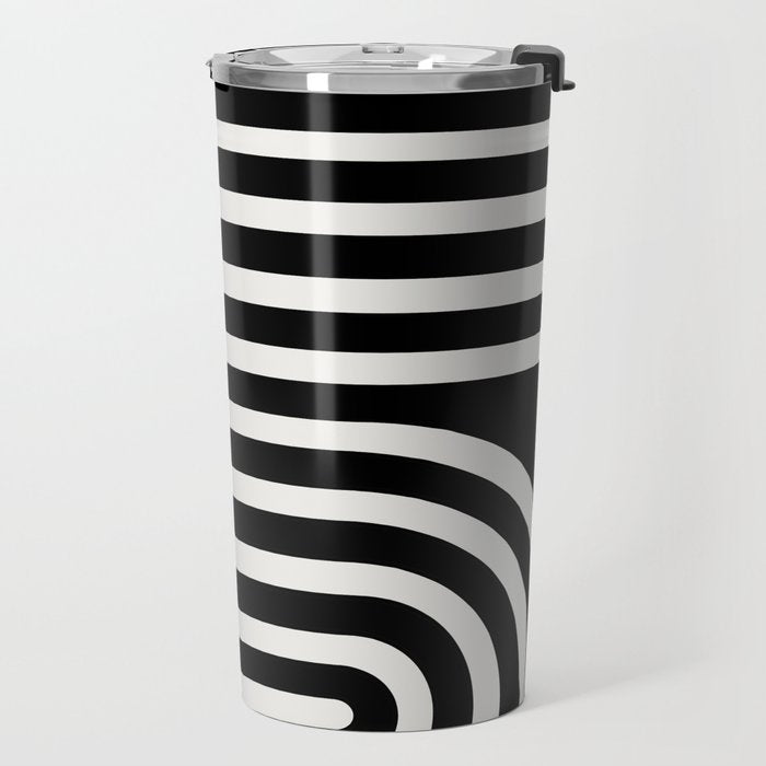 Bold Curvature Stripes XXXVI Travel Mug Gallery Image 2