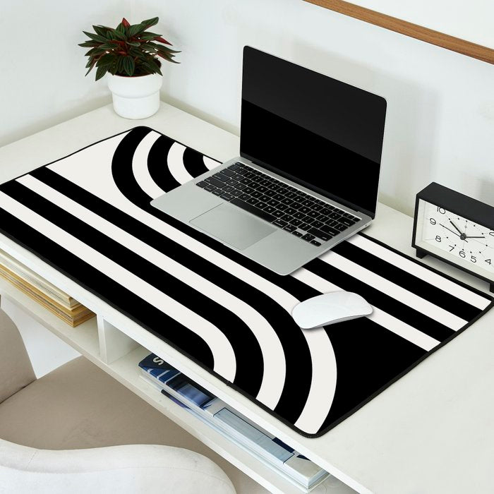Bold Curvature Stripes XXXVI Desk Mat Gallery Image 2