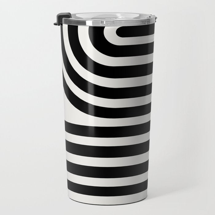 Bold Curvature Stripes XXXVI Travel Mug Gallery Image 3