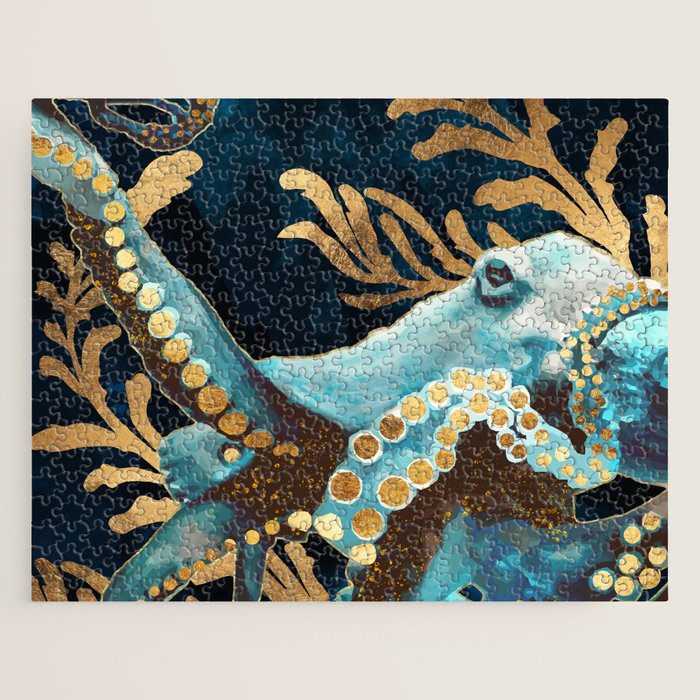 Indigo Octopus Jigsaw Puzzle Gallery Image 1