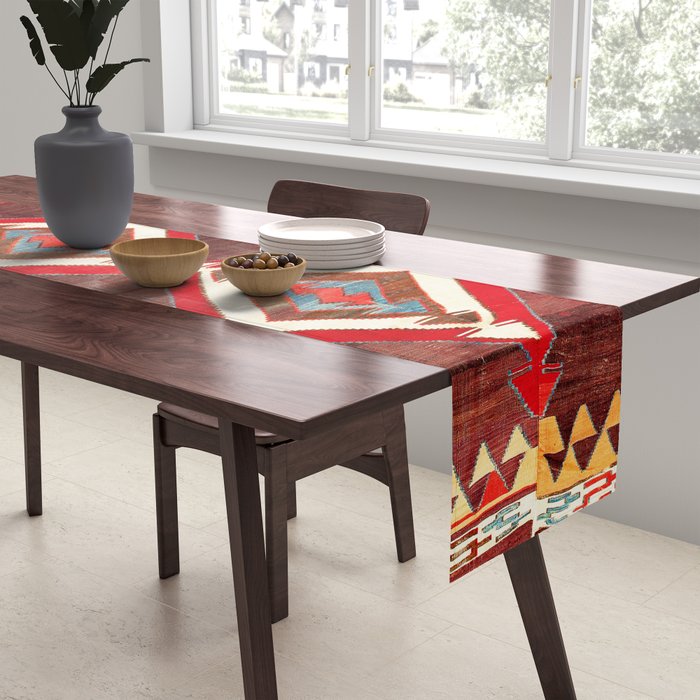 Aksaray Cappadocian Central Anatolia Kilim Print Table Runner Gallery Image 2