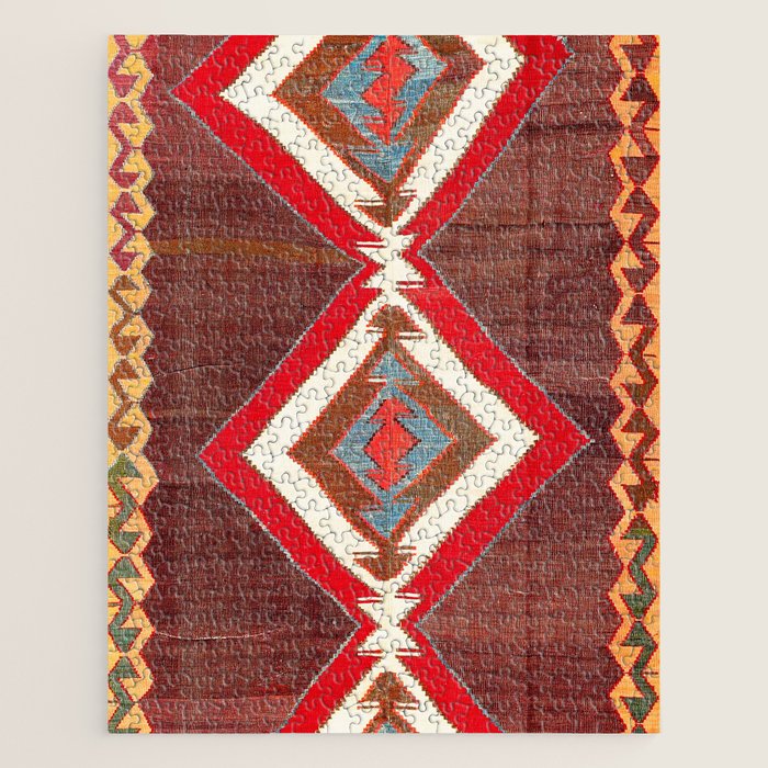 Aksaray Cappadocian Central Anatolia Kilim Print Jigsaw Puzzle Gallery Image 1