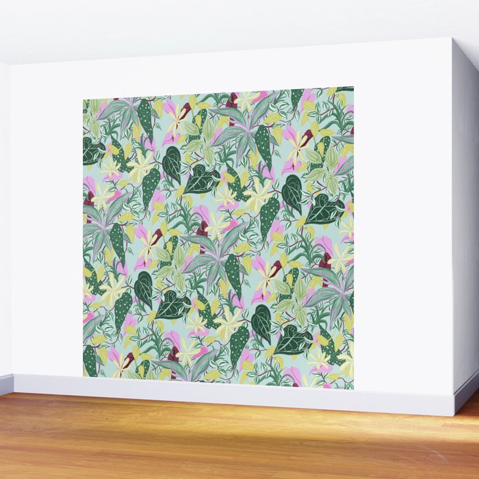 Crowded Houseplants Wall Mural Gallery Image 2