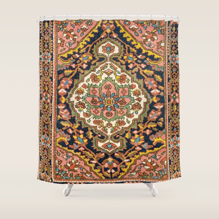 Sarouk Poshti  Antique South Persian Rug Print Shower Curtain Gallery Image 1