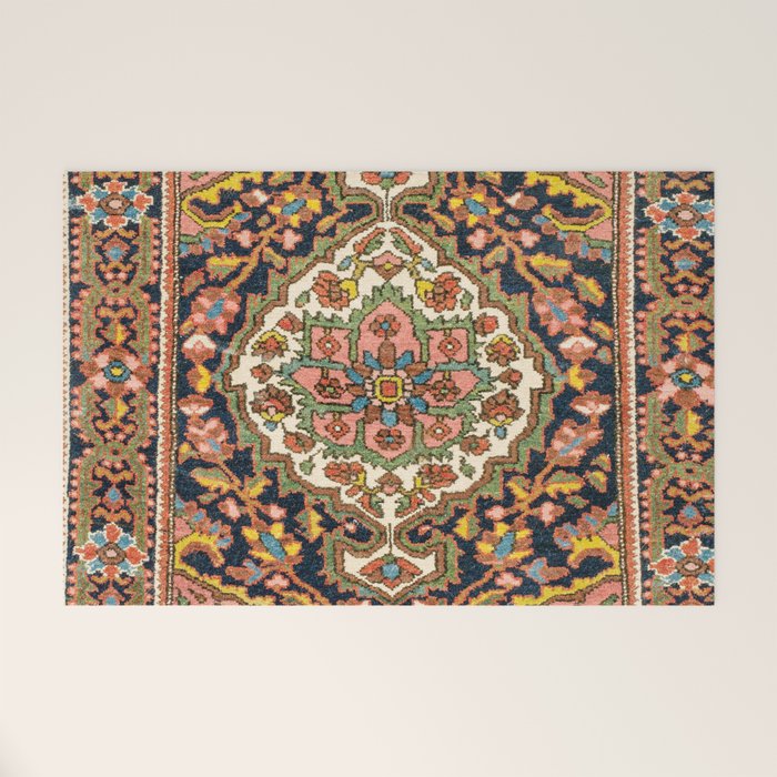 Sarouk Poshti  Antique South Persian Rug Print Welcome Mat Gallery Image 1