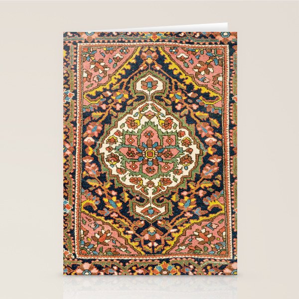 Sarouk Poshti  Antique South Persian Rug Print Stationery Card Gallery Image 2