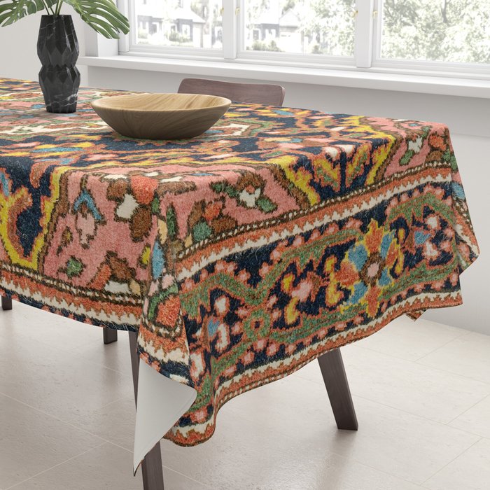 Sarouk Poshti  Antique South Persian Rug Print Tablecloth Gallery Image 3