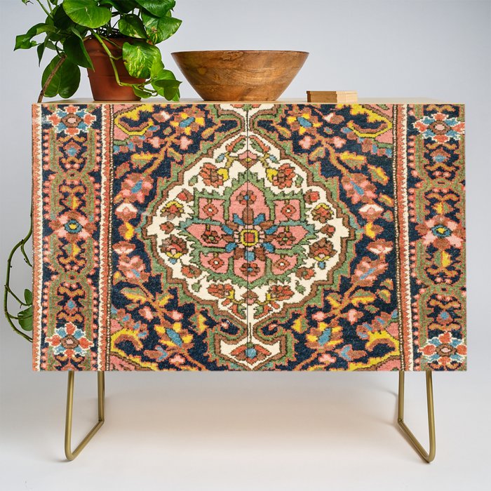 Sarouk Poshti  Antique South Persian Rug Print Credenza Gallery Image 1