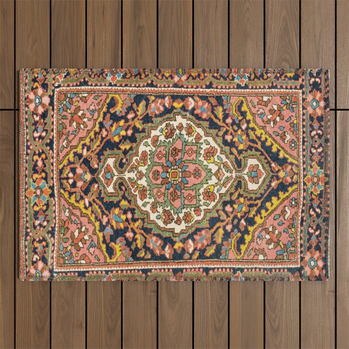 Sarouk Poshti  Antique South Persian Rug Print Outdoor Rug Gallery Image 1