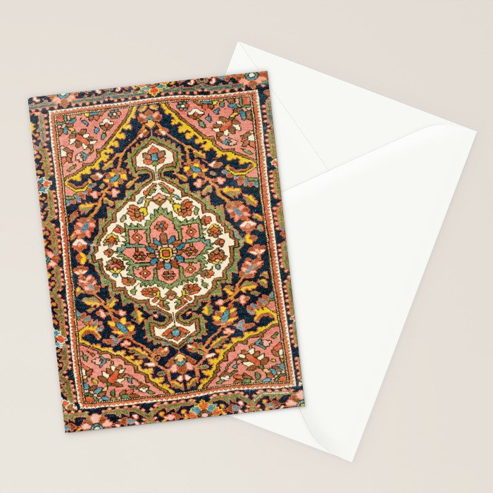 Sarouk Poshti  Antique South Persian Rug Print Stationery Card Gallery Image 2