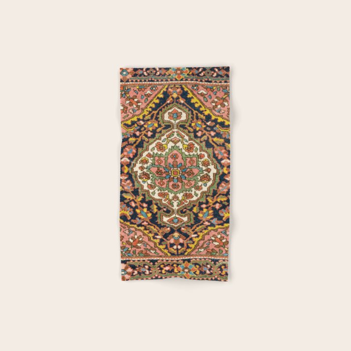 Sarouk Poshti  Antique South Persian Rug Print Bath Towel Gallery Image 1