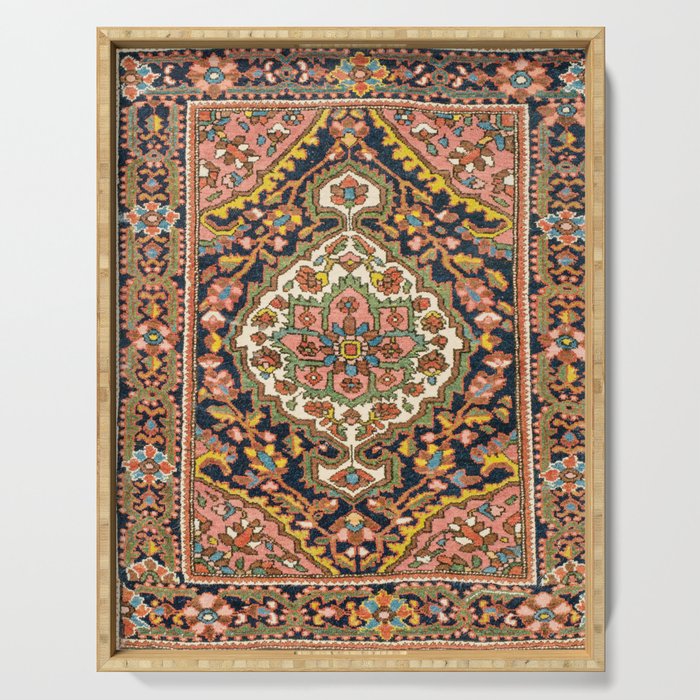Sarouk Poshti  Antique South Persian Rug Print Serving Tray Gallery Image 1