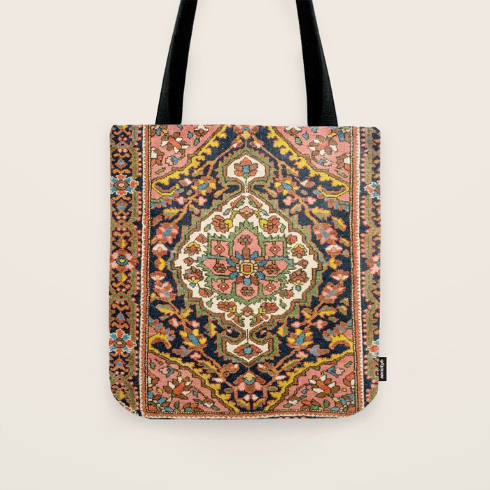 Sarouk Poshti  Antique South Persian Rug Print Tote Bag Gallery Image 1
