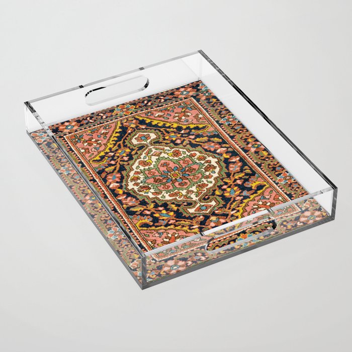 Sarouk Poshti  Antique South Persian Rug Print Acrylic Tray Gallery Image 1