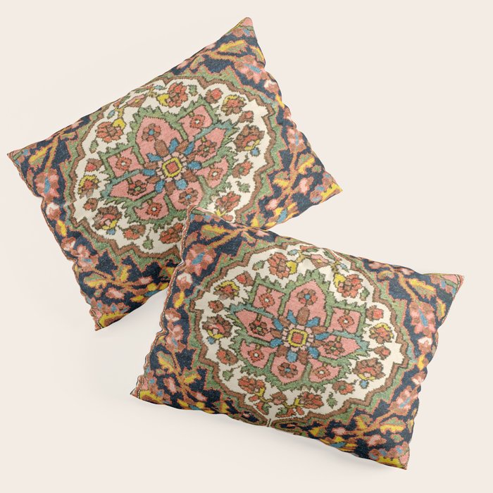 Sarouk Poshti  Antique South Persian Rug Print Pillow Sham Gallery Image 1