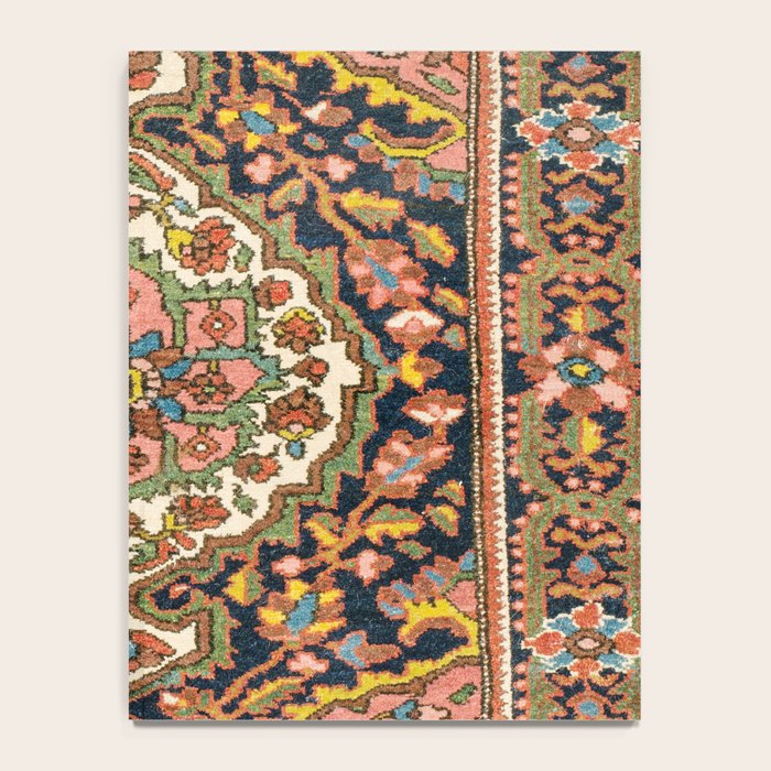 Sarouk Poshti  Antique South Persian Rug Print Notebook Gallery Image 4