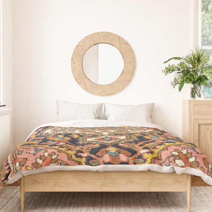 Sarouk Poshti  Antique South Persian Rug Print Duvet Cover Gallery Image 3