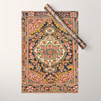 Sarouk Poshti  Antique South Persian Rug Print Wrapping Paper Gallery Image 1