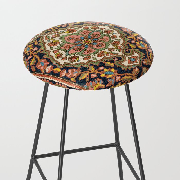Sarouk Poshti  Antique South Persian Rug Print Stool Gallery Image 2