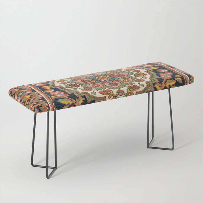 Sarouk Poshti  Antique South Persian Rug Print Bench Gallery Image 1