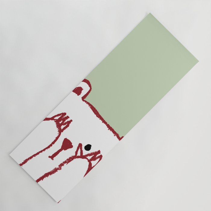 No peeking polar bear Yoga Mat Gallery Image 1