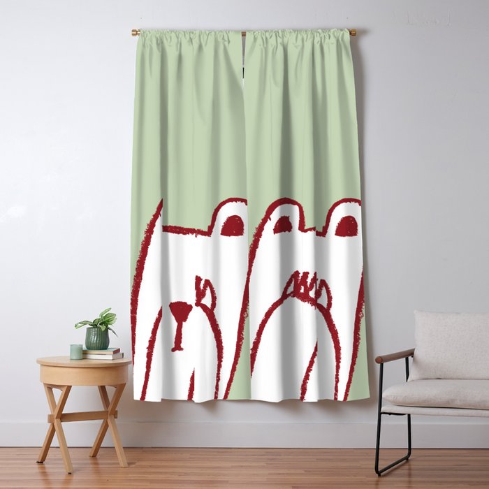 No peeking polar bear Window Curtain Gallery Image 1