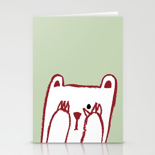 No peeking polar bear Stationery Card Gallery Image 2