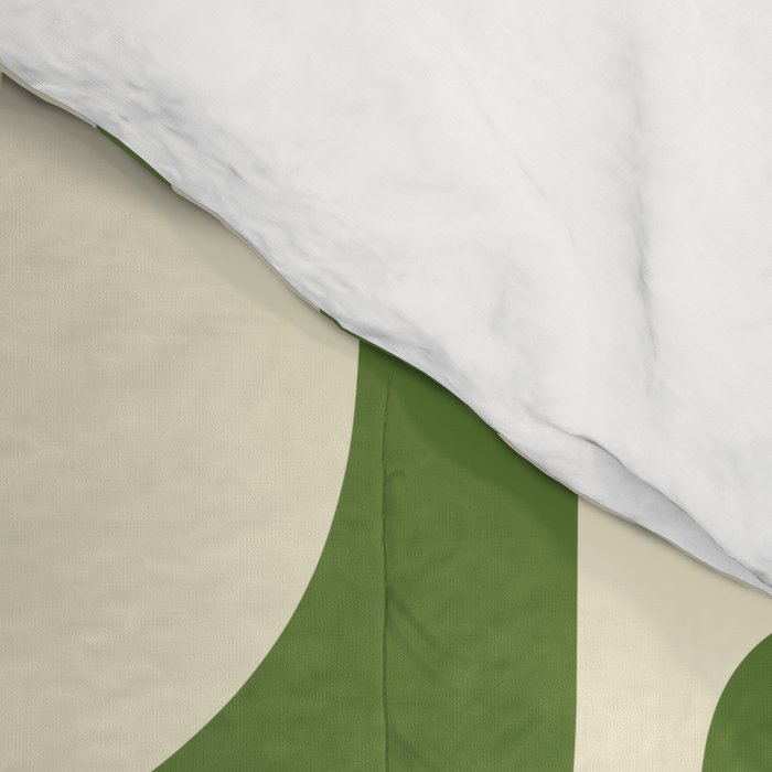 Retro Christmas Mid Century Modern Piquet Multi Red Green Cream Abstract Geometric Pattern Comforter Gallery Image 4
