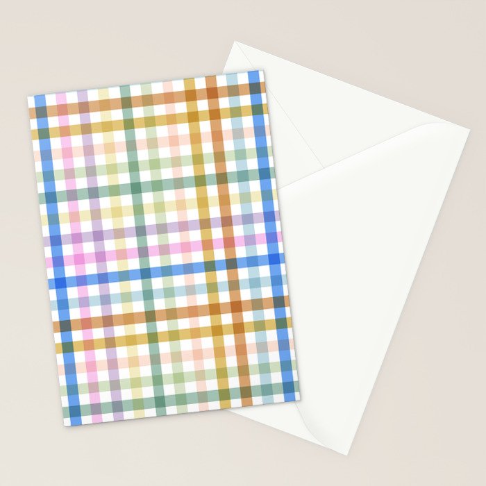 Rainbow Check Bliss Stationery Card Gallery Image 2
