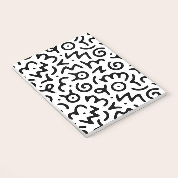 Abstract fun symbol doodle art pattern Notebook Gallery Image 3