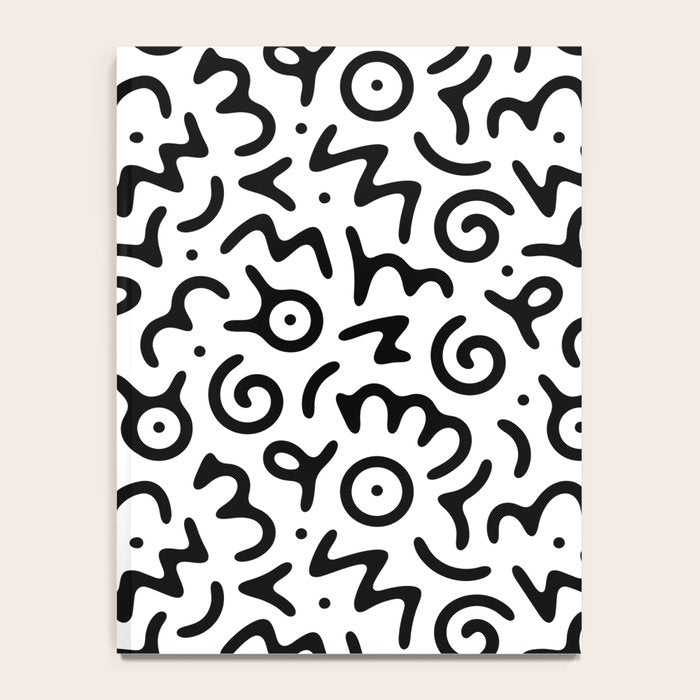 Abstract fun symbol doodle art pattern Notebook Gallery Image 4