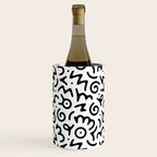 Abstract fun symbol doodle art pattern Wine Chiller Gallery Image 3
