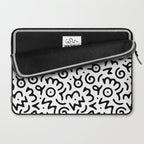 Abstract fun symbol doodle art pattern Laptop Sleeve Gallery Image 2