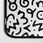 Abstract fun symbol doodle art pattern Laptop Sleeve Gallery Image 3