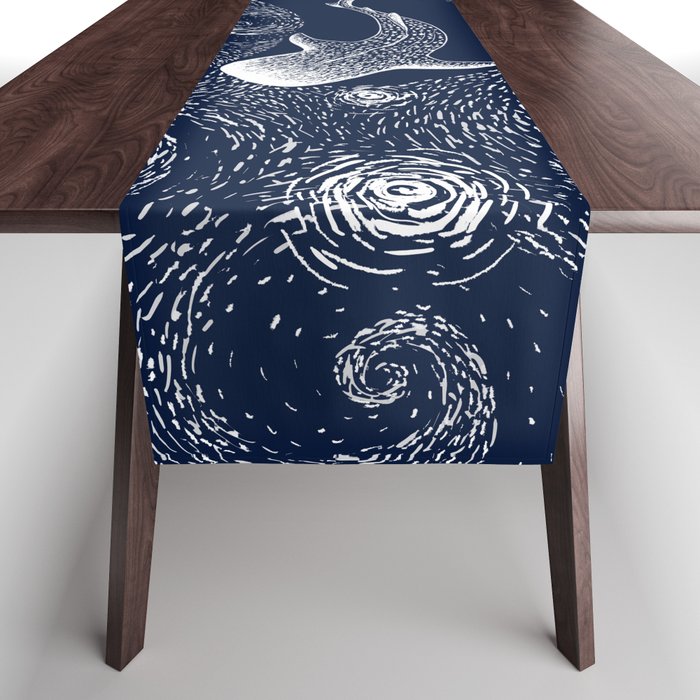 Star eater in Van Gogh style Table Runner Gallery Image 1