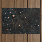 Starry winter night  Outdoor Rug Gallery Image 1