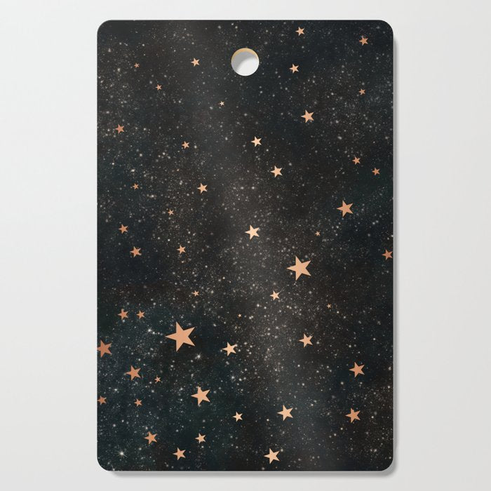 Starry winter night  Cutting Board Gallery Image 1