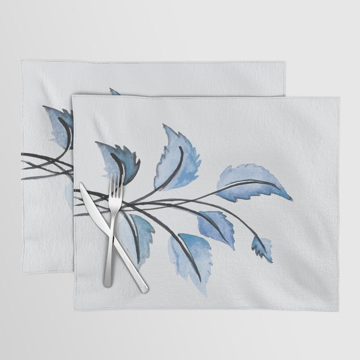 Blue leaves Placemat Gallery Image 1