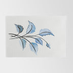 Blue leaves Rug Gallery Image 2