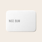 Nice Bum (White) Bath Mat Gallery Image 1
