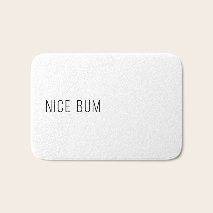Nice Bum (White) Bath Mat Gallery Image 1