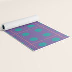 Retro Geometric Circle Grid Yoga Mat Gallery Image 2