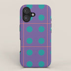 Retro Geometric Circle Grid iPhone Case Gallery Image 1